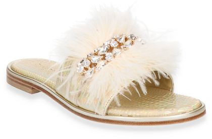 Phillip Hardy Damen-Pantoletten aus Leder 180701000010 (Weiß)