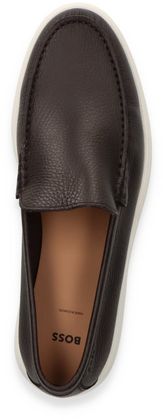 BOSS SIENNE Herren-Slipper aus Leder 226201000008 (Dunkelbraun)