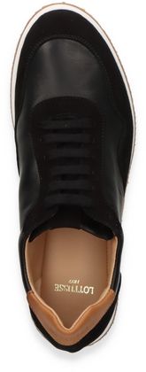 Lottusse Damen-Schnürschuhe aus Leder 101001000032 (Schwarz)