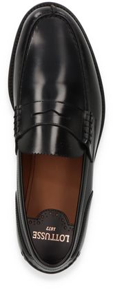 Lottusse Herren-Slipper aus Leder 221001000015 (Schwarz)