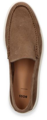 BOSS SIENNE Herren-Slipper aus Leder 226222000017 (Hellbraun)