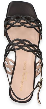 Konstantin Starke Damen-Sandaletten aus Leder 186001000005 (Schwarz)