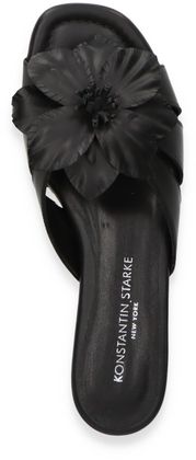 Konstantin Starke Damen-Pantolette aus Leder 180001000013 (Schwarz)