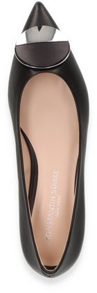 Konstantin Starke Damen-Ballerinas aus Leder 103001000031 (Schwarz)