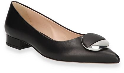 Konstantin Starke Damen-Ballerinas aus Leder 103001000031 (Schwarz)