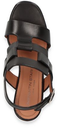 Konstantin Starke Damen-Sandaletten aus Leder 183001000007 (Schwarz)