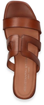 Konstantin Starke Damen-Pantoletten aus Leder 180201000000 (Mittelbraun)