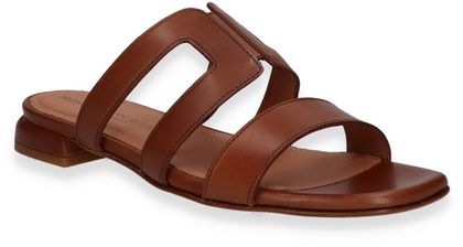 Konstantin Starke Damen-Pantoletten aus Leder 180201000000 (Mittelbraun)