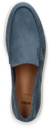 BOSS Herren-Slipper aus Leder 226142000006 (Blau)