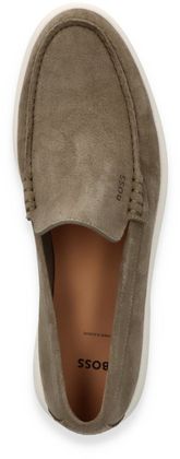 BOSS Herren-Slipper aus Leder 226692000004 (Oliv)