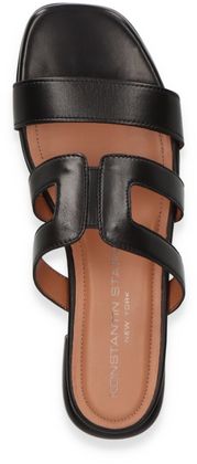 Konstantin Starke Damen-Pantoletten aus Leder 180001000011 (Schwarz)