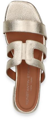 Konstantin Starke Damen-Pantoletten aus Leder 180901000006 (Gold)