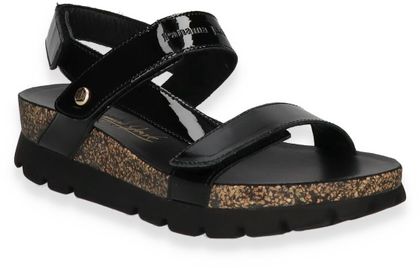 Panama Jack SELMA Damen-Sandalen aus Leder 184003000002 (Schwarz)