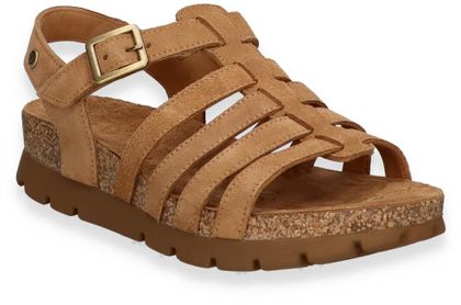 Panama Jack SASHA Damen-Sandalen aus Leder 184222000009 (Hellbraun)