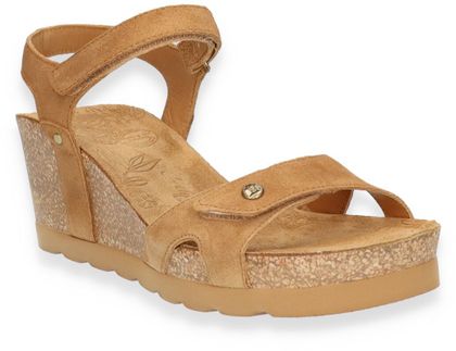 Panama Jack JULIA Damen-Wedges aus Leder 187222000000 (Hellbraun)