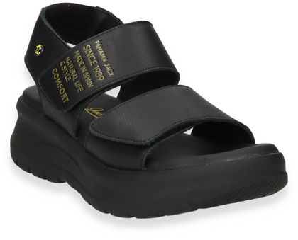 Panama Jack NOAH Damen-Sandalen aus Leder 183001000009 (Schwarz)