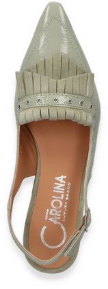 Donna Carolina KESSI FRINGE Damen-Slingpumps aus Leder 130603000000 (Mintgrün)