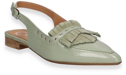 Donna Carolina KESSI FRINGE Damen-Slingpumps aus Leder 130603000000 (Mintgrün)
