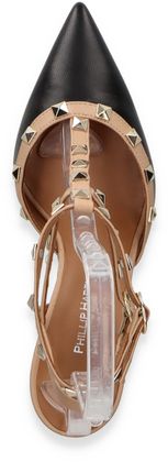 Phillip Hardy Damen-Slingpumps aus Leder 132081000000 (Schwarz/Bunt)