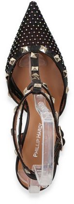 Phillip Hardy Damen-Slingpumps aus Leder 132009000000 (Schwarz)