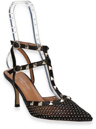 Phillip Hardy Damen-Slingpumps aus Leder 132009000000 (Schwarz)