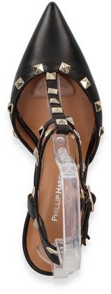 Phillip Hardy Damen-Slingpumps aus Leder 132001000004 (Schwarz)