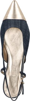 Kennel & Schmenger Damen-Slingpumps 130187000000 (Blau/Gold)