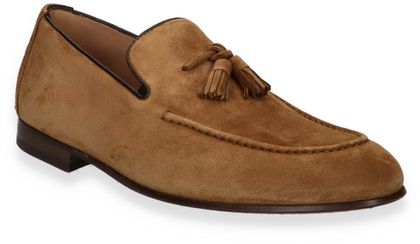 Konstantin Starke Herren-Slipper aus Leder 221222000004 (Mittelbraun)