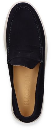 Blackstone Herren-Slipper aus Leder 226102000020 (Dunkelblau)