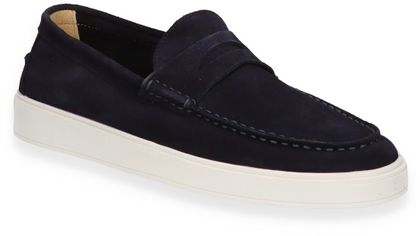 Blackstone Herren-Slipper aus Leder 226102000020 (Dunkelblau)