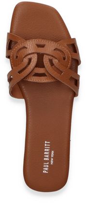 Paul Barritt Damen-Pantoletten aus Leder 180221000003 (Mittelbraun)