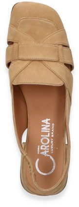 Donna Carolina ELSA NELLI Damen-Slingpumps aus Leder 130222000001 (Hellbraun)