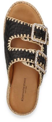 Konstantin Starke Damen-Pantolette aus Leder 183000000001 (Schwarz)