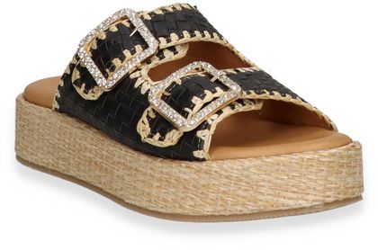 Konstantin Starke Damen-Pantolette aus Leder 183000000001 (Schwarz)