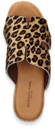 Konstantin Starke Damen-Pantoletten aus Leder 183386000001 (Beige/Bunt)