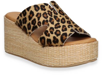 Konstantin Starke Damen-Pantoletten aus Leder 183386000001 (Beige/Bunt)