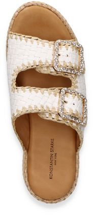 Konstantin Starke Damen-Pantoletten aus Leder 183700000000 (Weiß)