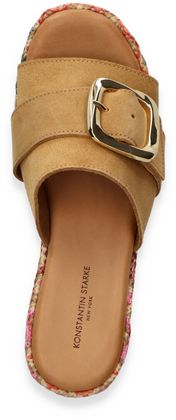 Konstantin Starke Damen-Pantoletten aus Leder 183222000013 (Mittelbraun/Bunt)