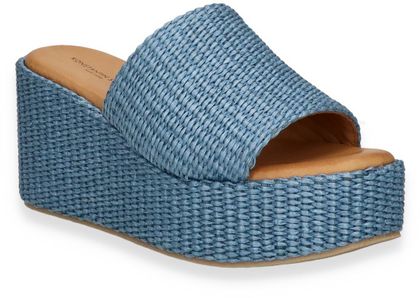 Konstantin Starke Damen-Pantoletten aus Leder 183147000001 (Hellblau)