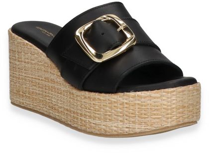 Konstantin Starke Damen-Pantoletten aus Leder 183001000011 (Schwarz)