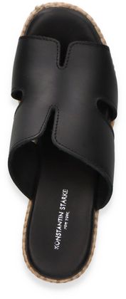 Konstantin Starke Damen-Pantoletten aus Leder 183001000012 (Schwarz)