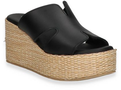 Konstantin Starke Damen-Pantoletten aus Leder 183001000012 (Schwarz)