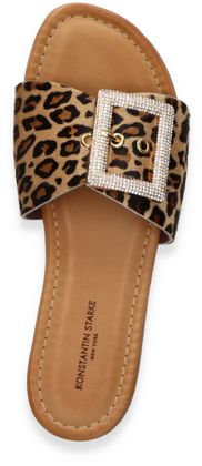 Konstantin Starke Damen-Pantoletten aus Leder 180386000001 (Beige/Bunt)