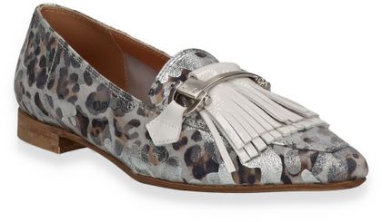 Donna Carolina Damen-Slipper aus Leder 103911000004 (Silber)