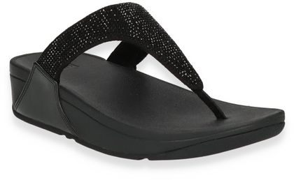 Fitflop LULU CRYSTAL Damen-Zehentrenner 591009000004 (Schwarz)