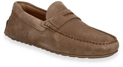 BOSS NOEL Herren-Slipper aus Leder 226222000013 (Mittelbraun)