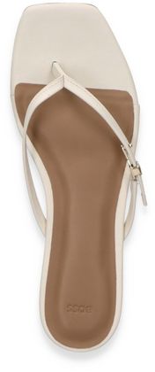 BOSS CHARLIZE Damen-Zehentrenner aus Leder 189701000001 (Weiß)