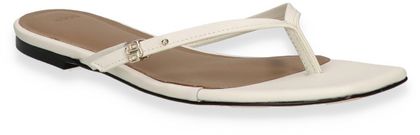 BOSS CHARLIZE Damen-Zehentrenner aus Leder 189701000001 (Weiß)