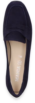 Mania Damen-Ballerinas aus Leder 100102000026 (Dunkelblau)