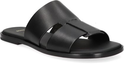 BOSS KAEL Herren-Pantoletten aus Leder 280001000004 (Schwarz)